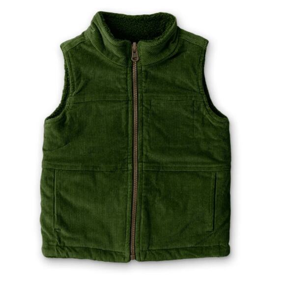 Goumi Sherpa/Corduroy Reversible Vest - Spruce NWT 10-12 y - Picture 1 of 4